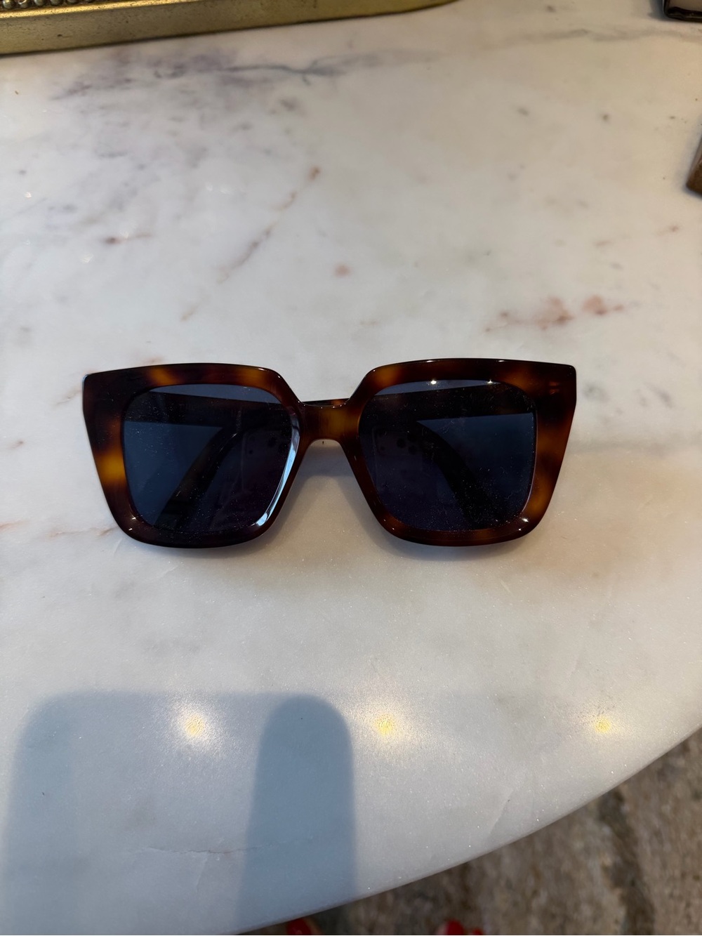 Dior Square Frame Women's Sunglasses - Brown